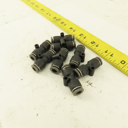 1/4" Tube X 1/4" Tube Nylon Union Fitting Lot of 8