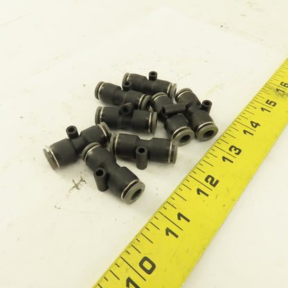 1/4" Tube X 1/4" Tube Nylon Union Fitting Lot of 8