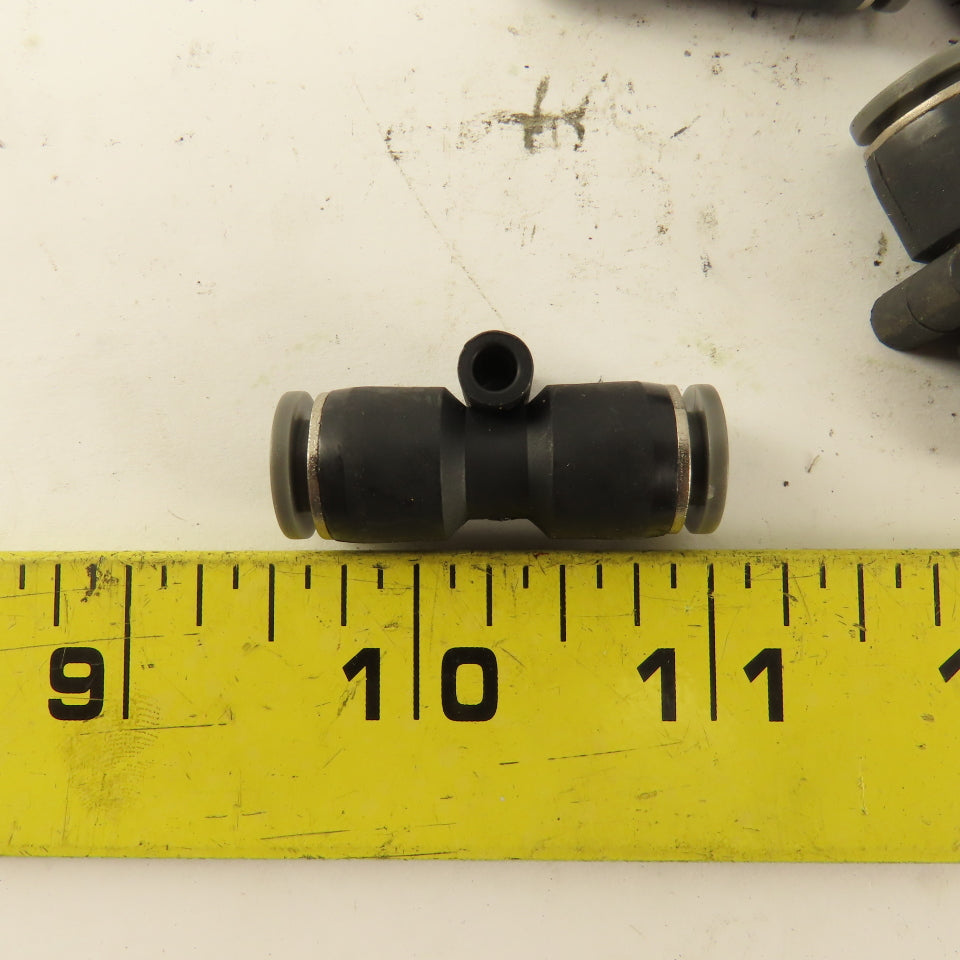 1/4" Tube X 1/4" Tube Nylon Union Fitting Lot of 8