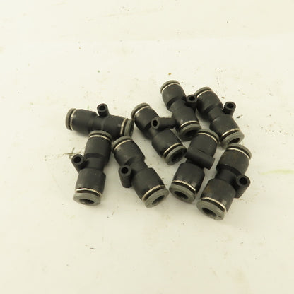 1/4" Tube X 1/4" Tube Nylon Union Fitting Lot of 8