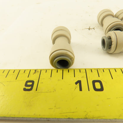 1/4" Tube X 1/4" Tube Nylon Union Fitting Lot of 10