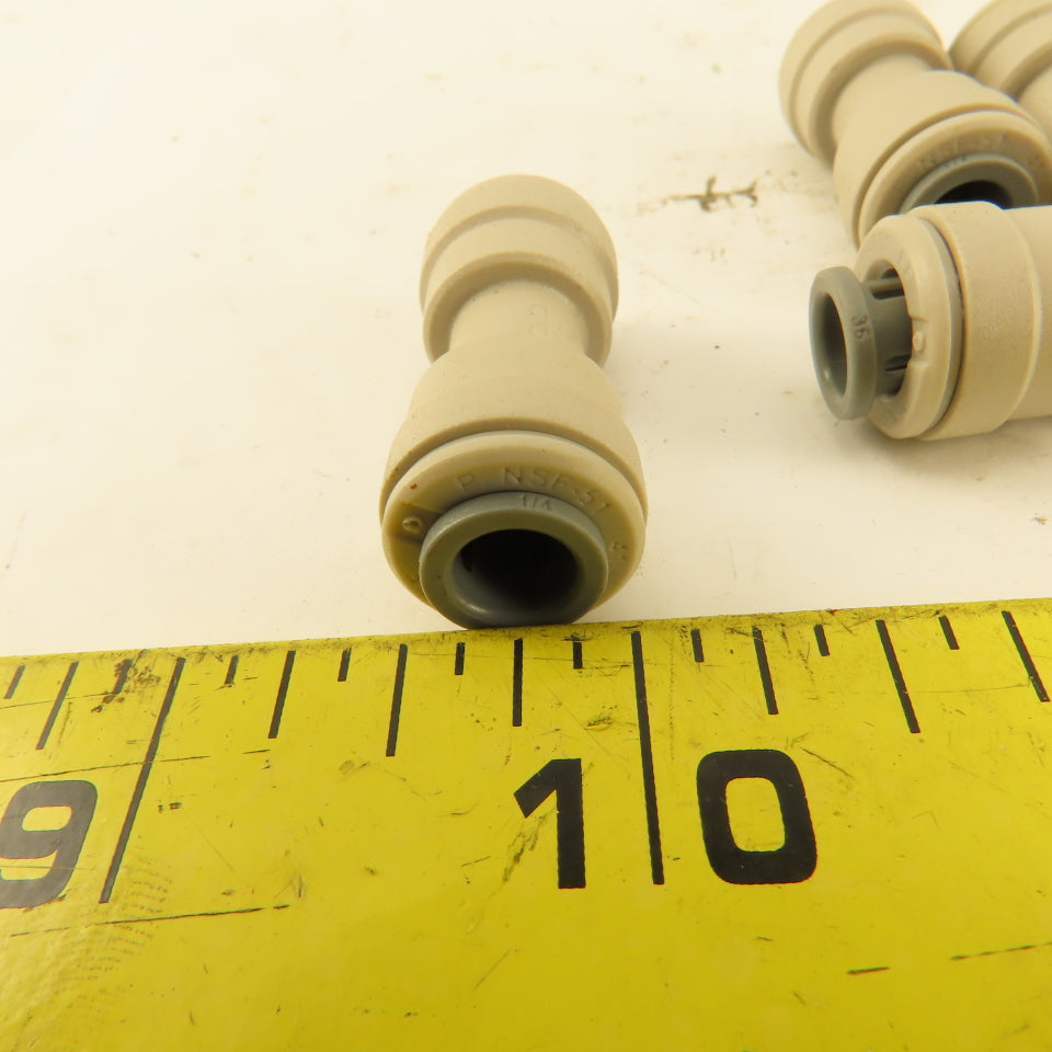 1/4" Tube X 1/4" Tube Nylon Union Fitting Lot of 10
