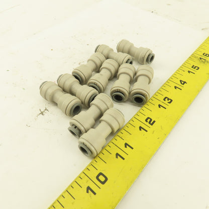 1/4" Tube X 1/4" Tube Nylon Union Fitting Lot of 10