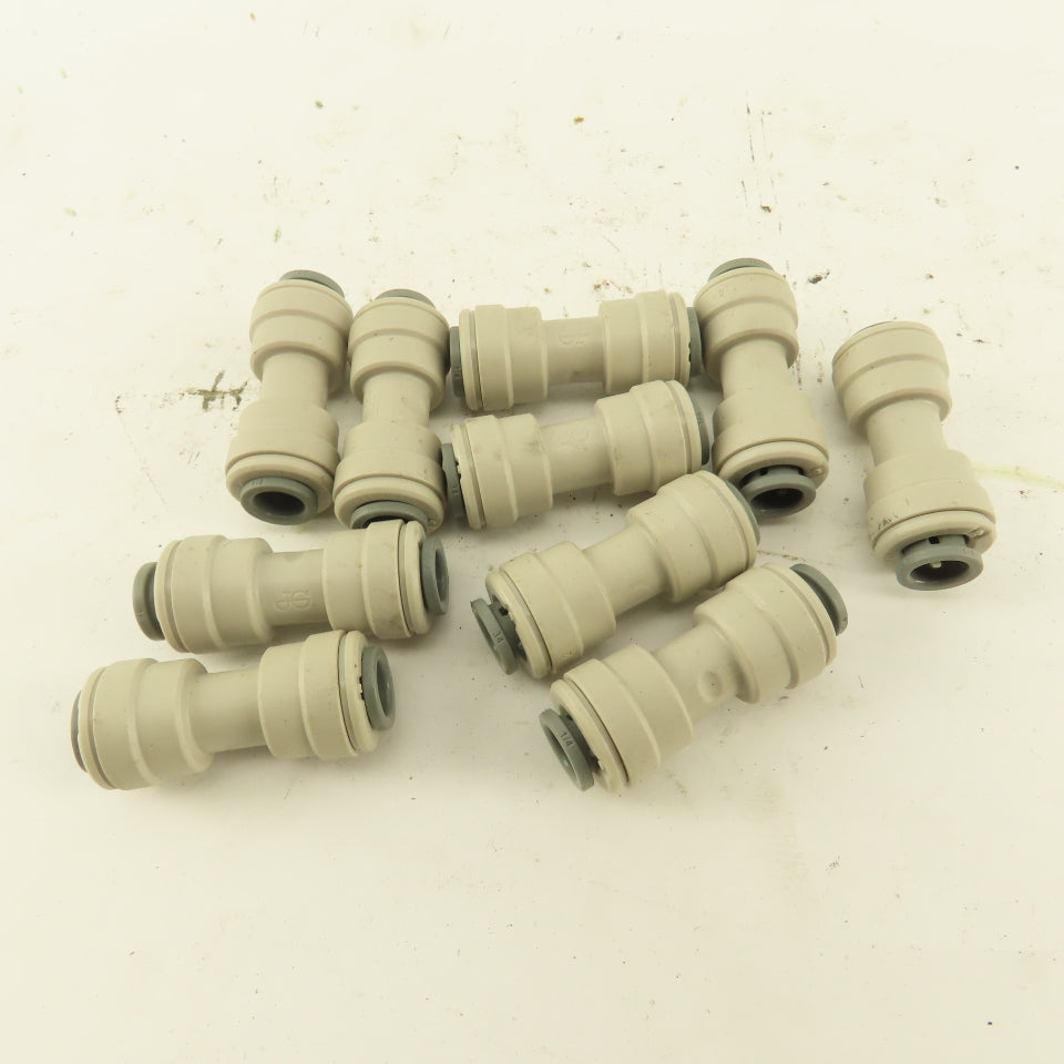 1/4" Tube X 1/4" Tube Nylon Union Fitting Lot of 10