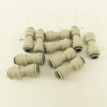 1/4" Tube X 1/4" Tube Nylon Union Fitting Lot of 10