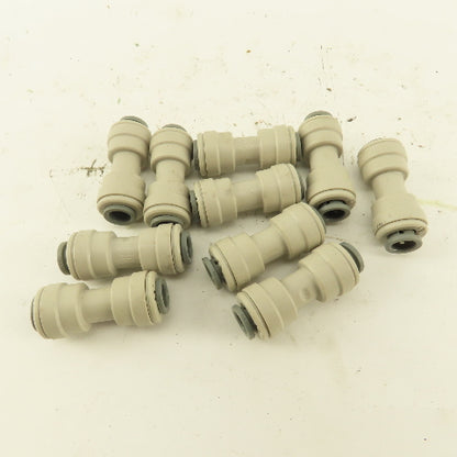 1/4" Tube X 1/4" Tube Nylon Union Fitting Lot of 10
