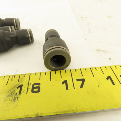 1/4" Tube x 3/8" Tube Nylon Union Fitting Lot of 12