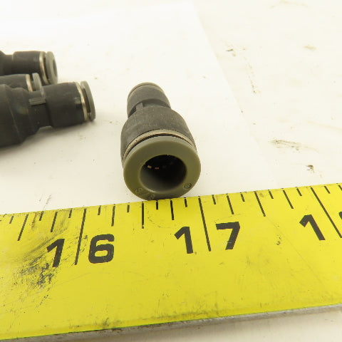 1/4" Tube x 3/8" Tube Nylon Union Fitting Lot of 12