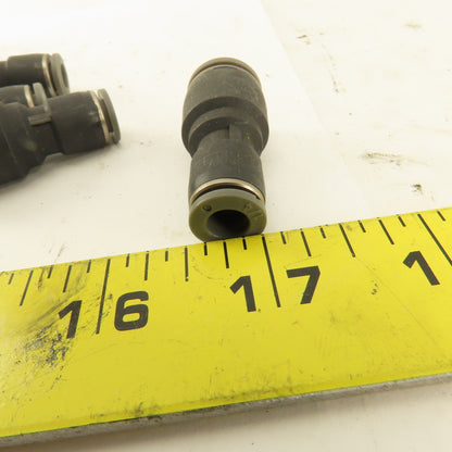 1/4" Tube x 3/8" Tube Nylon Union Fitting Lot of 12