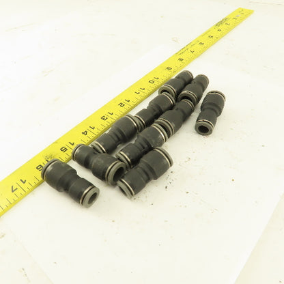 3/8" Tube x 1/2" Tube Nylon Union Fitting Lot of 10