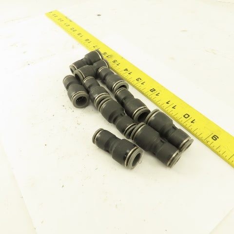 3/8" Tube x 1/2" Tube Nylon Union Fitting Lot of 10