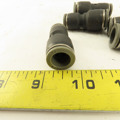 3/8" Tube x 1/2" Tube Nylon Union Fitting Lot of 10