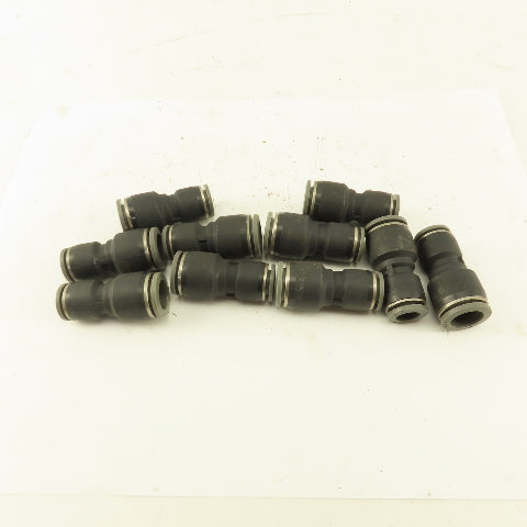 3/8" Tube x 1/2" Tube Nylon Union Fitting Lot of 10