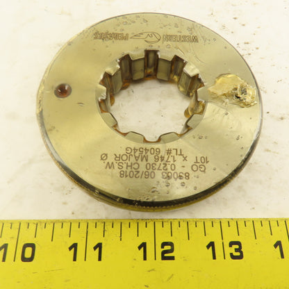 Western Pegasus 10T x 1.746" OD Spline Gear GO Ring Gauge 0.2730" Tol.