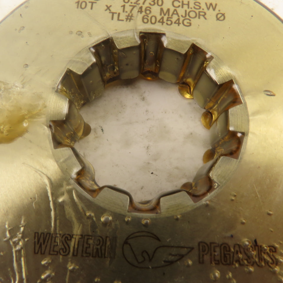 Western Pegasus 10T x 1.746" OD Spline Gear GO Ring Gauge 0.2730" Tol.