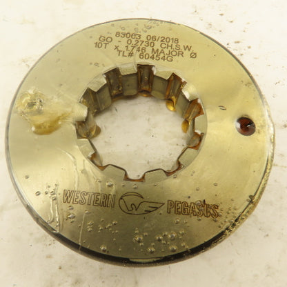 Western Pegasus 10T x 1.746" OD Spline Gear GO Ring Gauge 0.2730" Tol.
