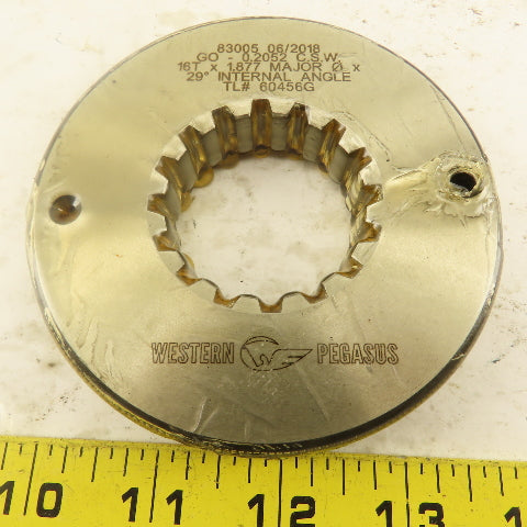Western Pegasus 16T x 1.877" OD 29? Spline Gear GO Ring Gauge 0.2730" Tol.