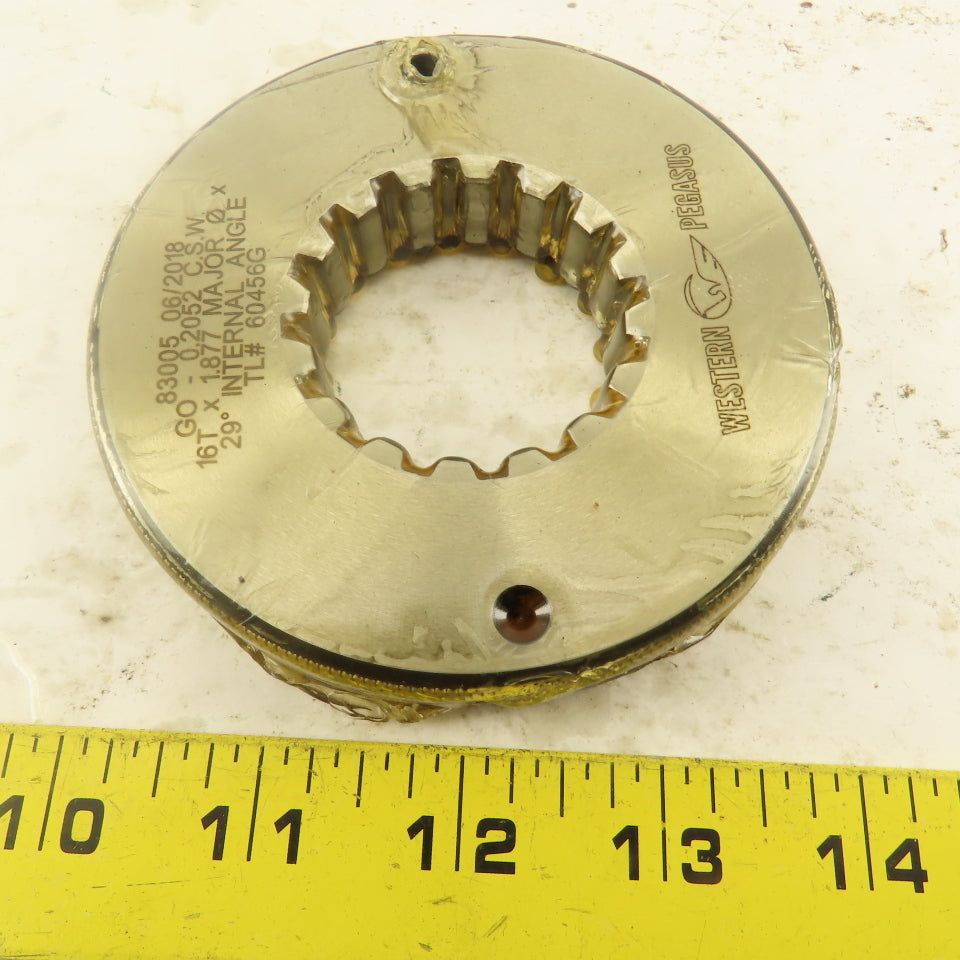 Western Pegasus 16T x 1.877" OD 29? Spline Gear GO Ring Gauge 0.2730" Tol.