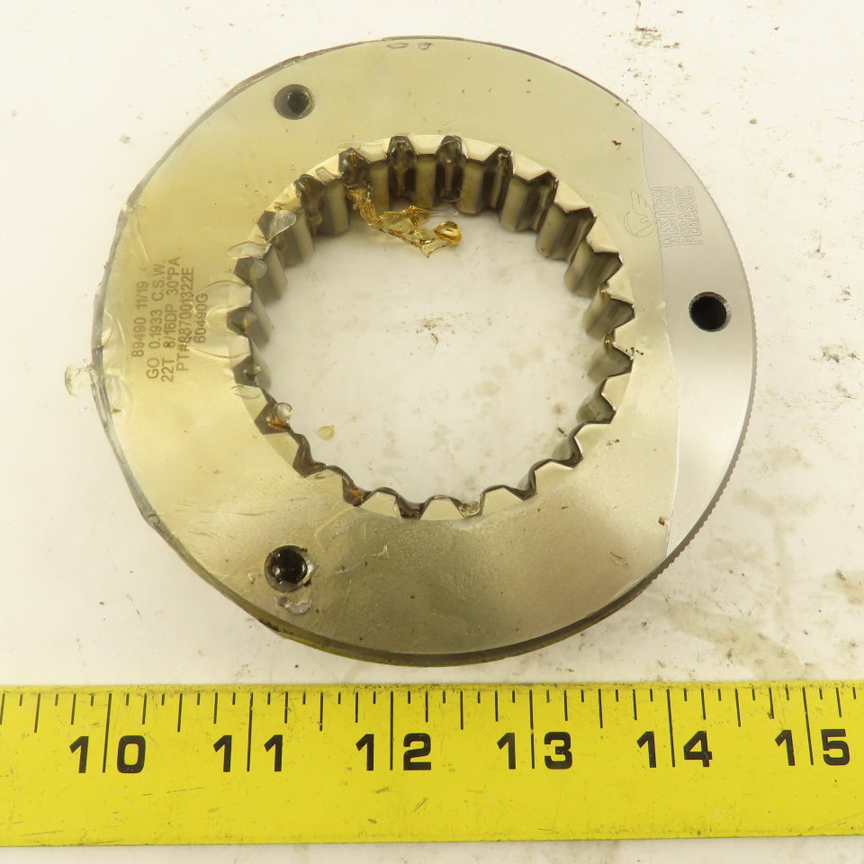 Western Pegasus 22T x 8/16DP" OD 30? PA Spline Gear GO Ring Gauge 0.1933" Tol.