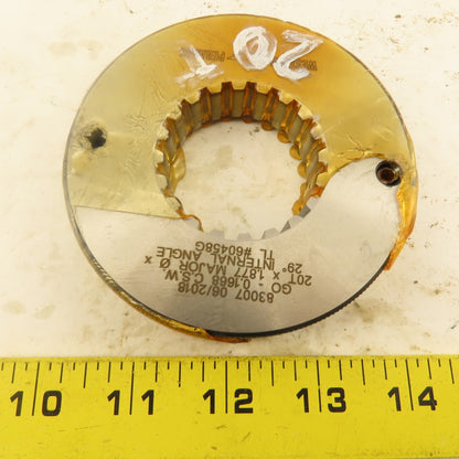 Western Pegasus 20T x 1.877" OD 29? Spline Gear GO Ring Gauge 0.1668" Tol.