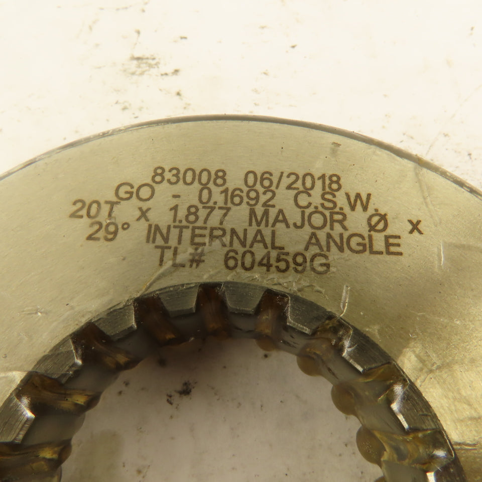 Western Pegasus 20T x 1.877" OD 29? Spline Gear GO Ring Gauge 0.1692 Tol.