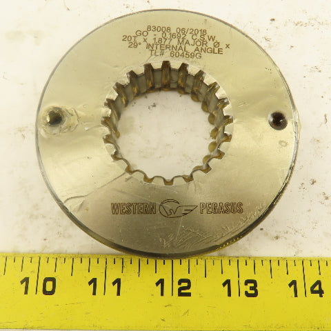 Western Pegasus 20T x 1.877" OD 29? Spline Gear GO Ring Gauge 0.1692 Tol.