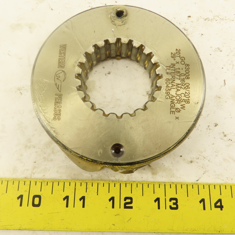 Western Pegasus 20T x 1.877" OD 29? Spline Gear GO Ring Gauge 0.1692 Tol.