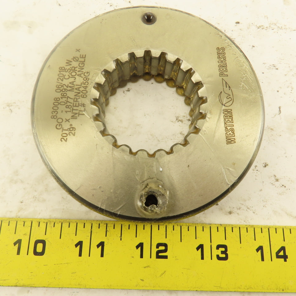 Western Pegasus 20T x 1.877" OD 29? Spline Gear GO Ring Gauge 0.1692 Tol.