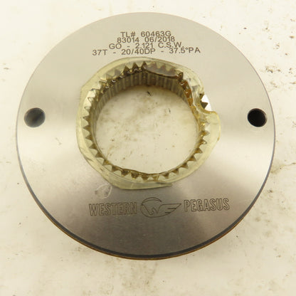 Western Pegasus 37T 20/40 DP 37.50? PA Spline Gear GO Ring Gauge 2.121 CSW