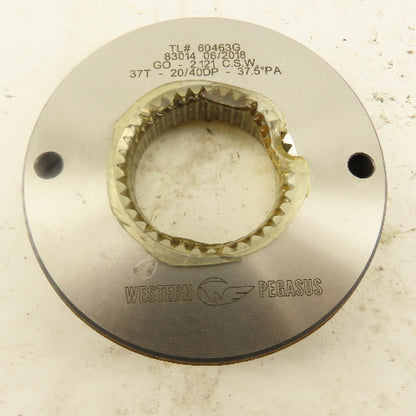 Western Pegasus 37T 20/40 DP 37.50? PA Spline Gear GO Ring Gauge 2.121 CSW