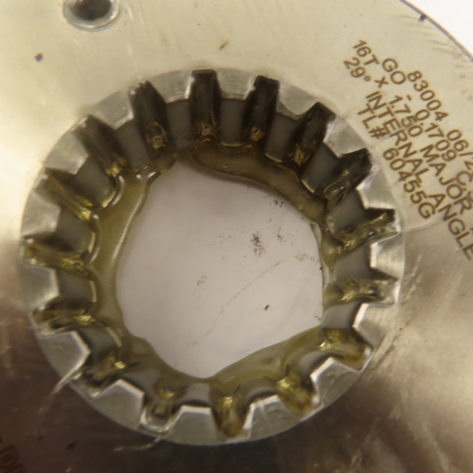 Western Pegasus 16T 1.750 OD 29? PA Spline Gear GO Ring Gauge 0.1709 CSW