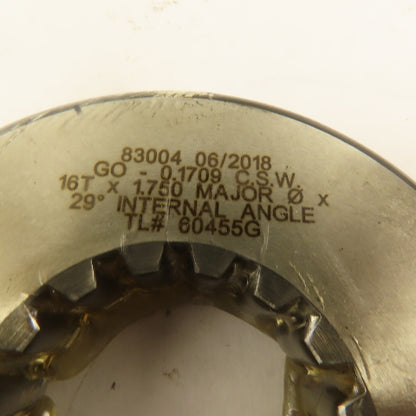 Western Pegasus 16T 1.750 OD 29? PA Spline Gear GO Ring Gauge 0.1709 CSW