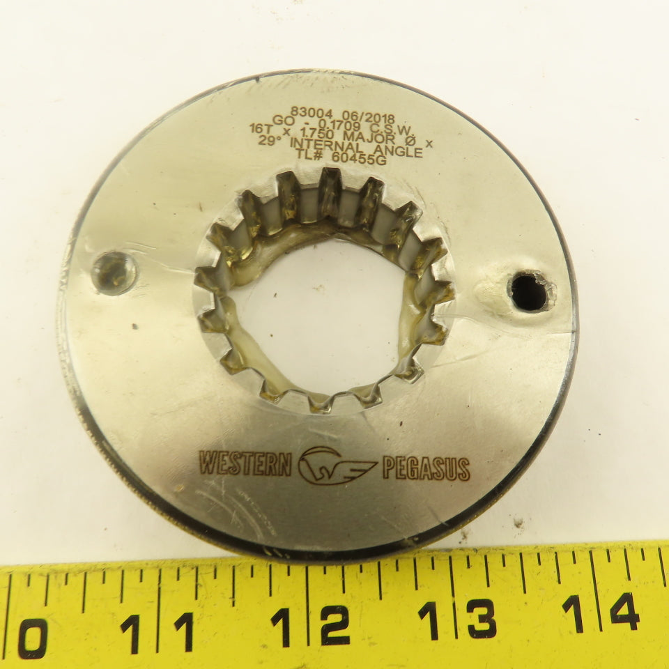 Western Pegasus 16T 1.750 OD 29? PA Spline Gear GO Ring Gauge 0.1709 CSW