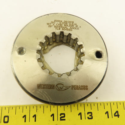 Western Pegasus 16T 1.750 OD 29? PA Spline Gear GO Ring Gauge 0.1709 CSW