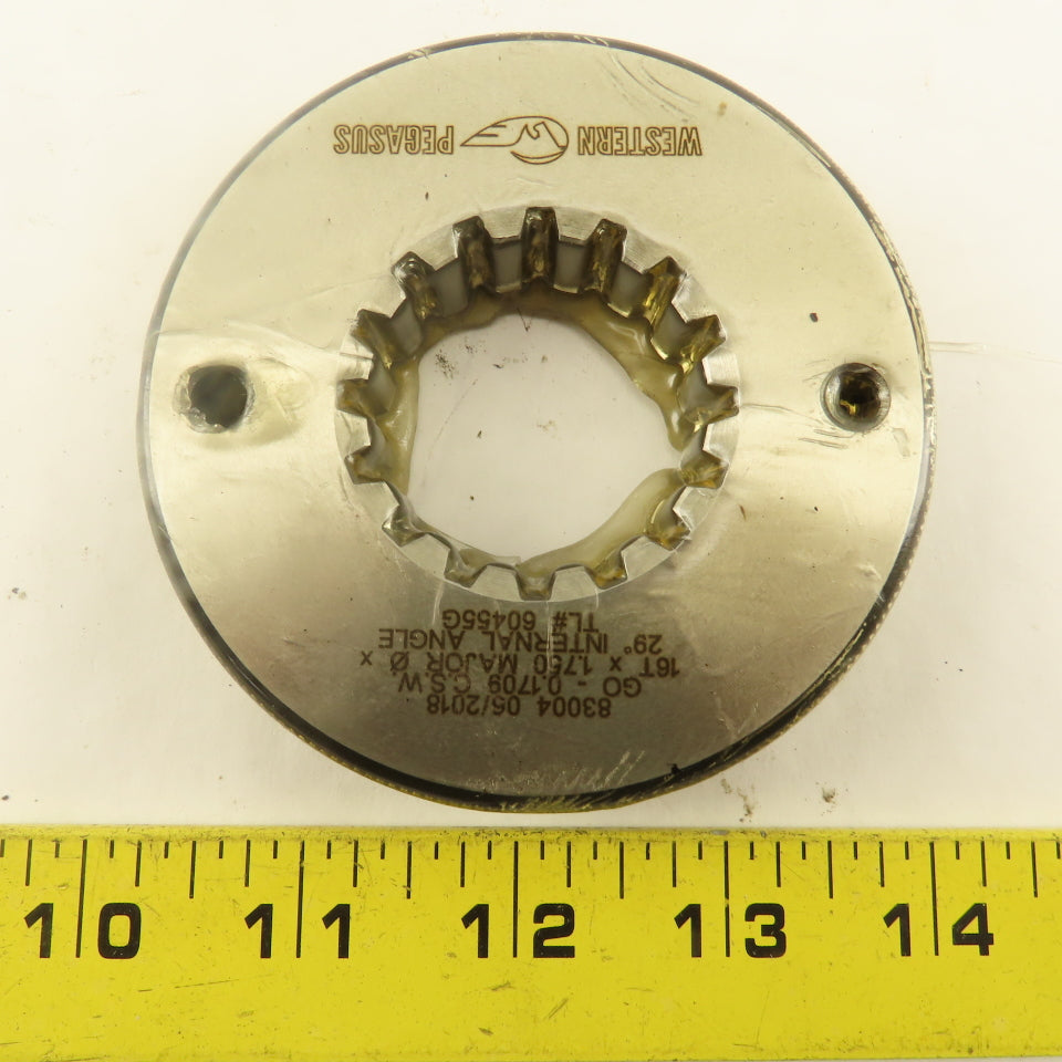Western Pegasus 16T 1.750 OD 29? PA Spline Gear GO Ring Gauge 0.1709 CSW