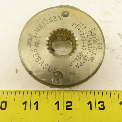 Western Pegasus 22T 24/48 DP 45? PA Spline Gear GO Ring Gauge 0.0738 CSW