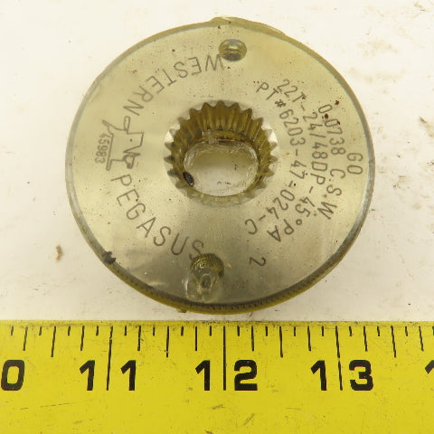 Western Pegasus 22T 24/48 DP 45? PA Spline Gear GO Ring Gauge 0.0738 CSW