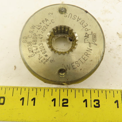 Western Pegasus 22T 24/48 DP 45? PA Spline Gear GO Ring Gauge 0.0738 CSW
