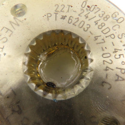 Western Pegasus 22T 24/48 DP 45? PA Spline Gear GO Ring Gauge 0.0738 CSW