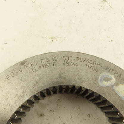 Western Pegasus 53T 20/40 DP 30? PA Spline Gear GO Ring Gauge 0.0785 CSW