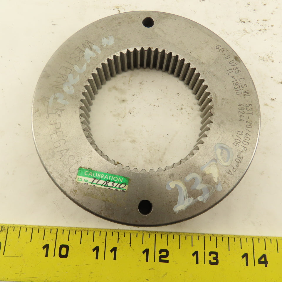Western Pegasus 53T 20/40 DP 30? PA Spline Gear GO Ring Gauge 0.0785 CSW