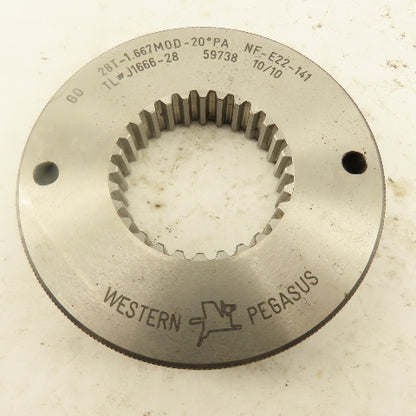 Western Pegasus 28T-1.667 MOD 20? PA Spline Gear GO Ring Gauge 0.0785 CSW
