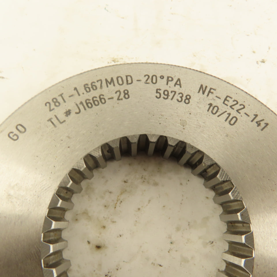 Western Pegasus 28T-1.667 MOD 20? PA Spline Gear GO Ring Gauge 0.0785 CSW