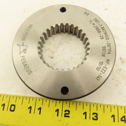 Western Pegasus 28T-1.667 MOD 20? PA Spline Gear GO Ring Gauge 0.0785 CSW