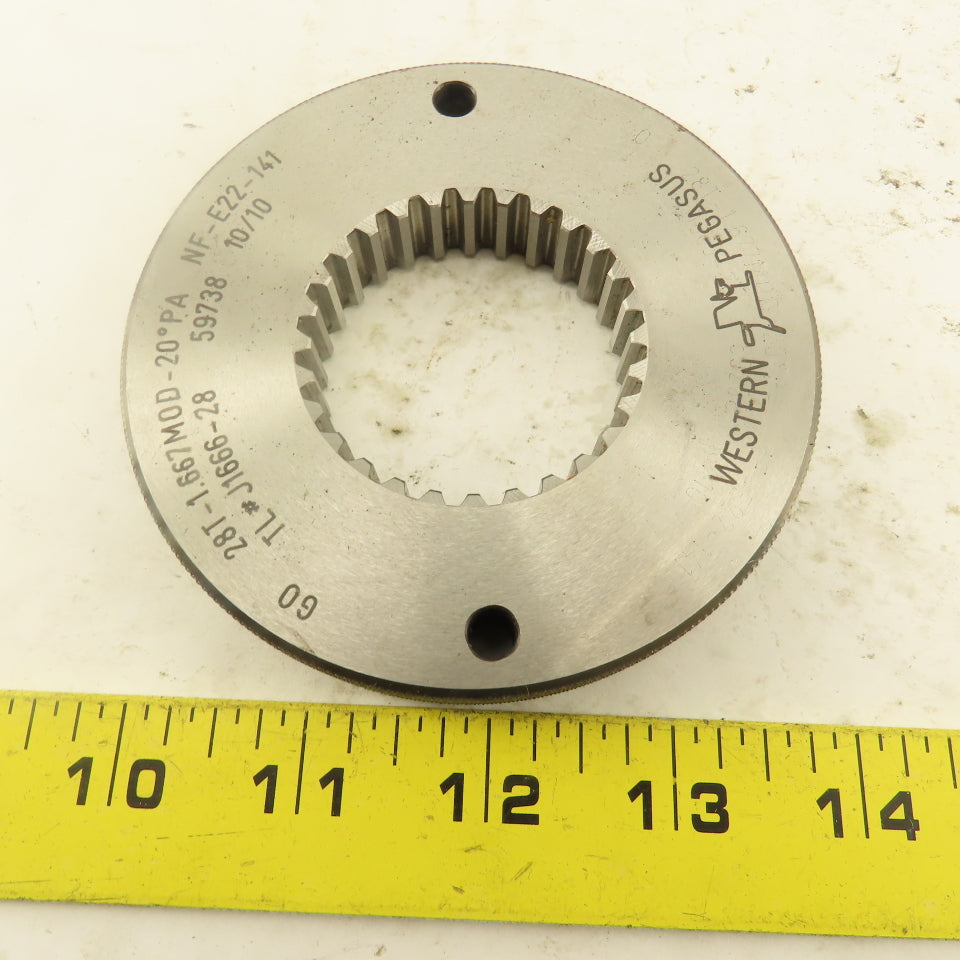 Western Pegasus 28T-1.667 MOD 20? PA Spline Gear GO Ring Gauge 0.0785 CSW