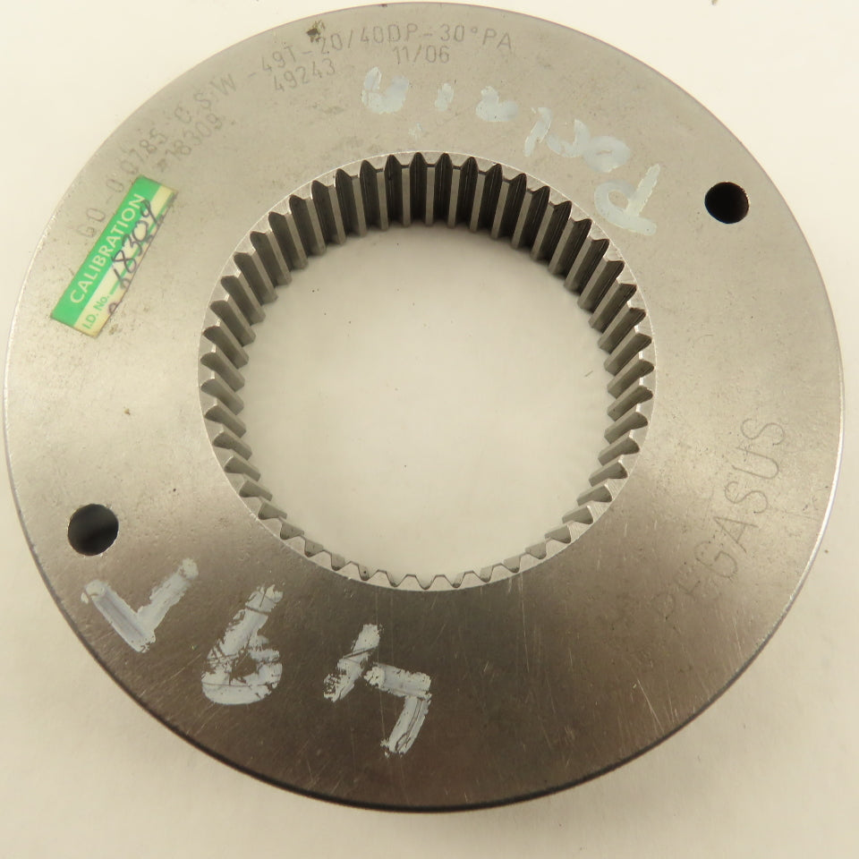 Western Pegasus 49T 20/40 DP 30? PA Spline Gear GO Ring Gauge 0.0785 CSW