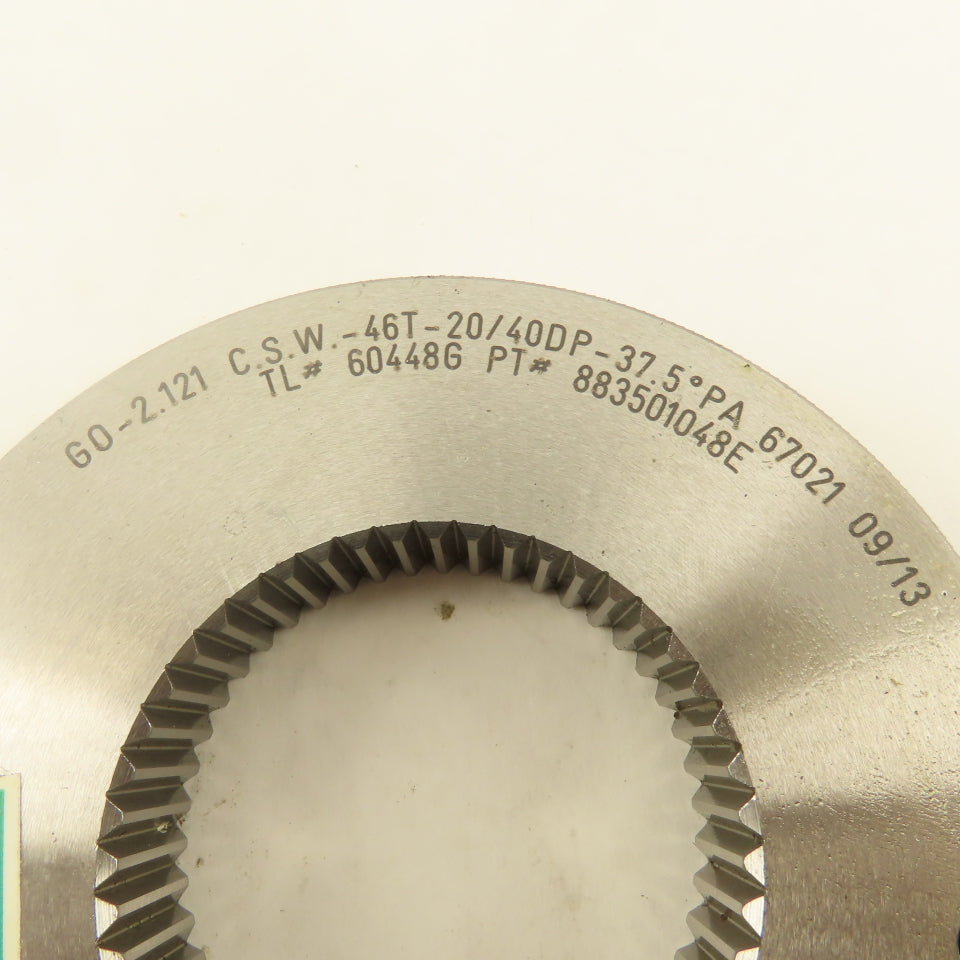 Western Pegasus 46T 20/40 DP 37.5? PA Spline Gear GO Ring Gauge 0.0785 CSW