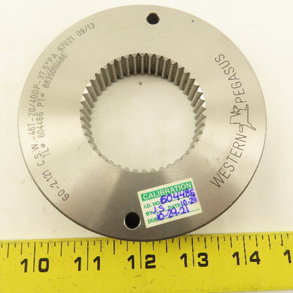 Western Pegasus 46T 20/40 DP 37.5? PA Spline Gear GO Ring Gauge 0.0785 CSW