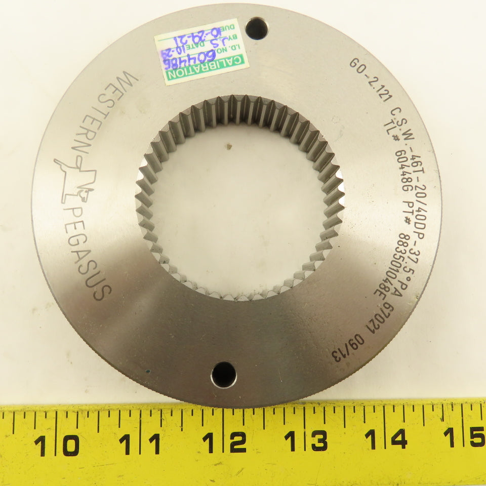Western Pegasus 46T 20/40 DP 37.5? PA Spline Gear GO Ring Gauge 0.0785 CSW