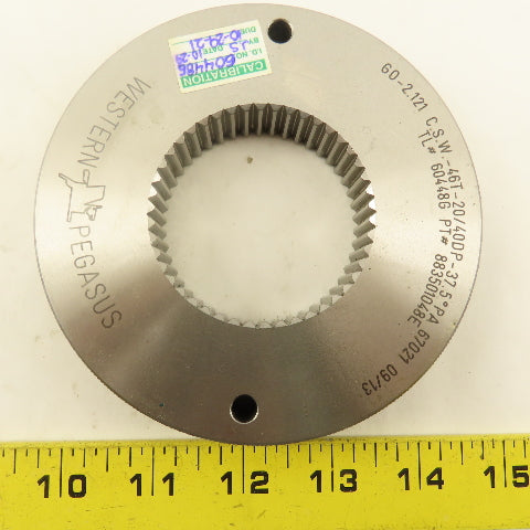 Western Pegasus 46T 20/40 DP 37.5? PA Spline Gear GO Ring Gauge 0.0785 CSW